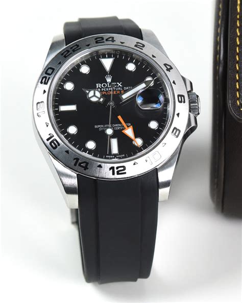 rubber strap for rolex explorer 2|explorer 2 on rubber strap.